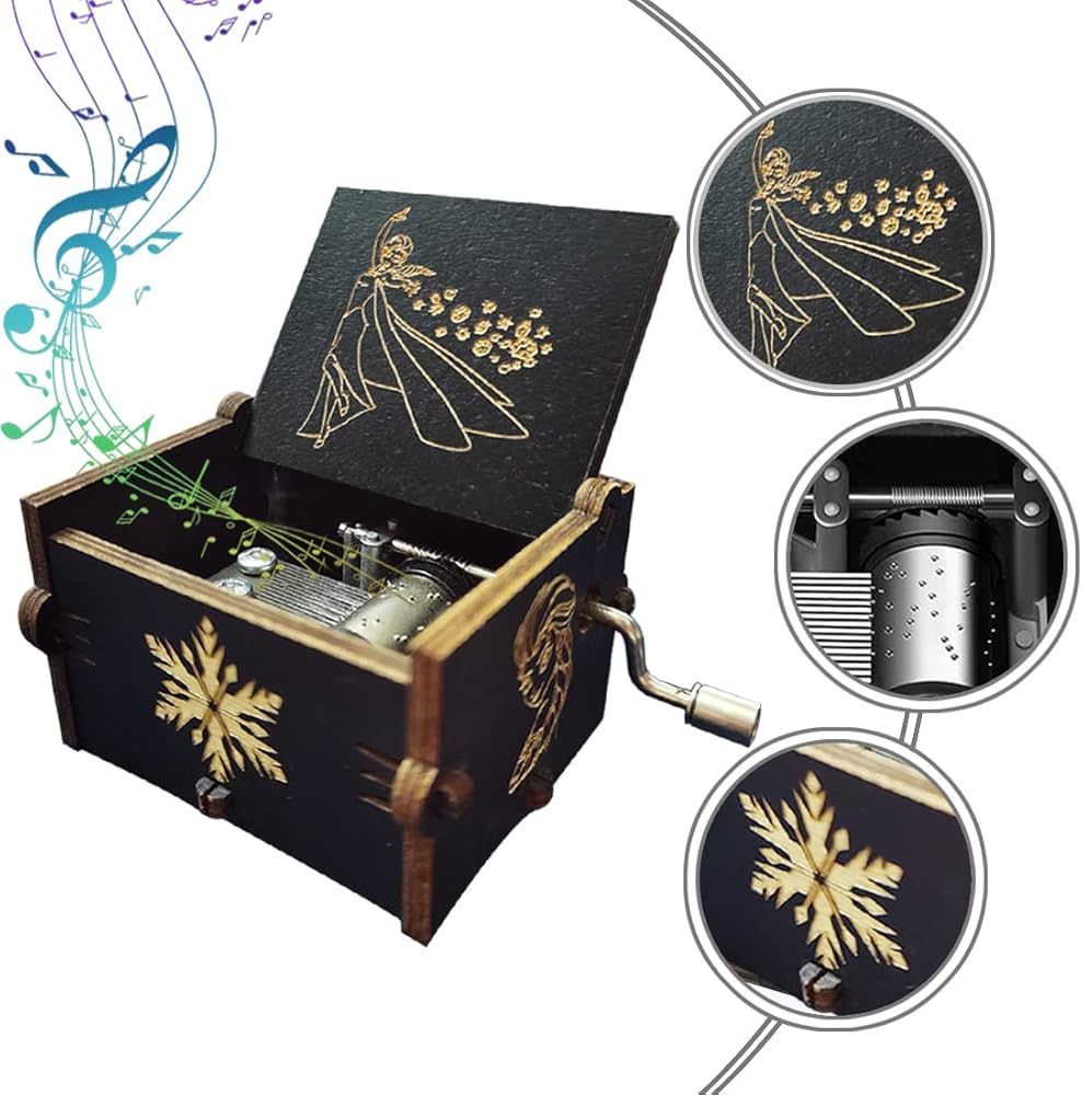 Amazon.co.jp: Bolunlun アナと雪の女王 オルゴール 木製手回し